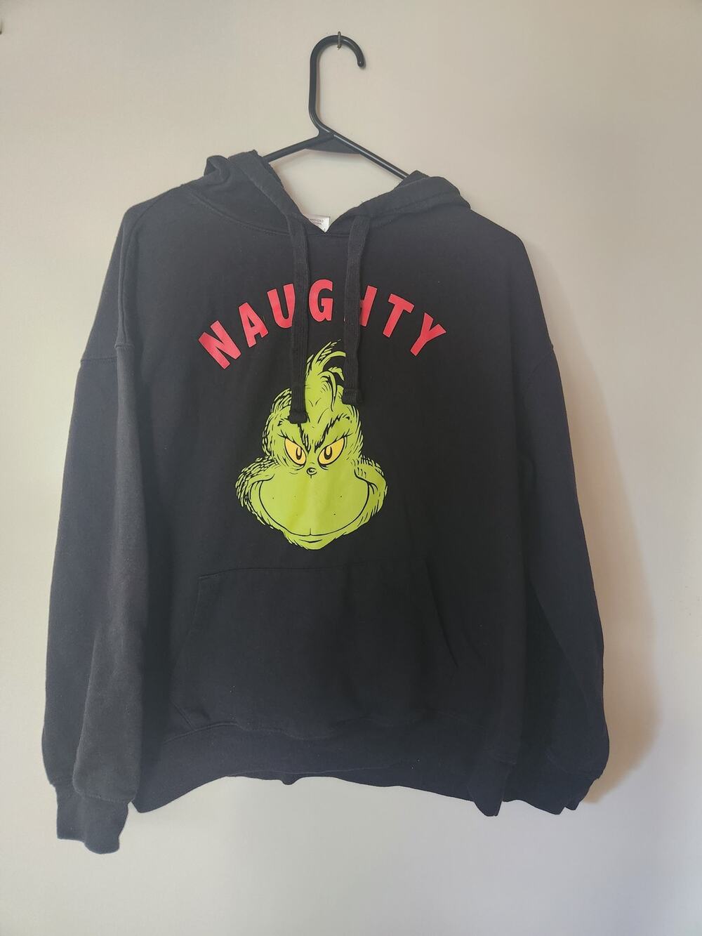 The Grinch Dr. Seuss Sweatshirt Naughty XL (15-17) Black Hoodie